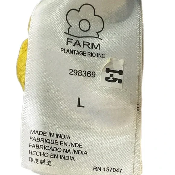 Farm Rio Anthropologie • Tiered Beaks & Bananas Dress • sz Large - Picture 6 of 10